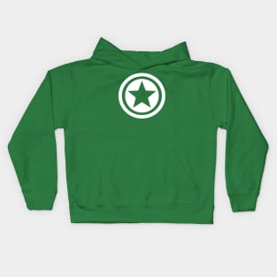 Esperanto Green Star Minimalist Kids Hoodie
